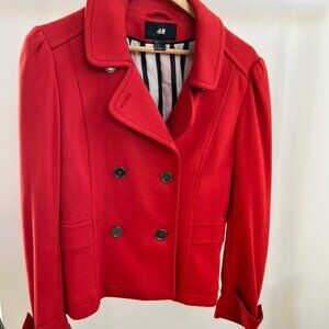 H & M Red Coat- Size 10